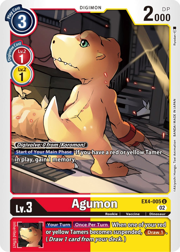 digimon agumon card - BT13-008 C Protect your Digimon cards in style with Bandais Agumon Agumon - Great Legend -