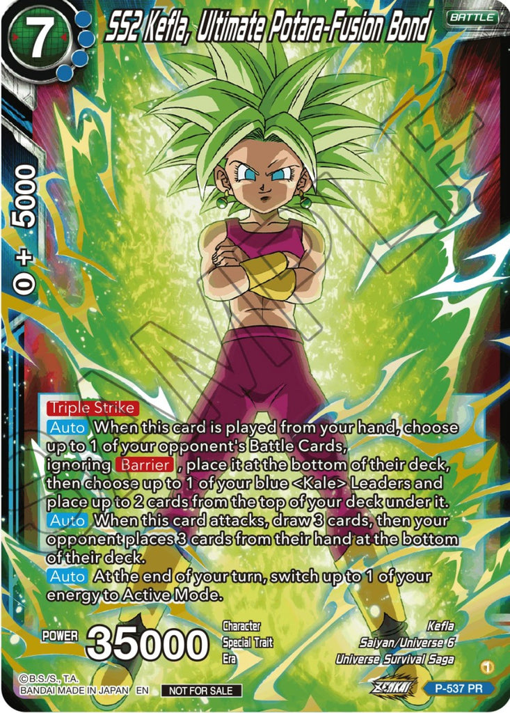 SS2 Kefla, Ultimate Potara-Fusion Bond (Championship Selection Pack 20 SS2 Kefla, Ultimate Potara-Fusion Bond (Championship Selection Pack 20