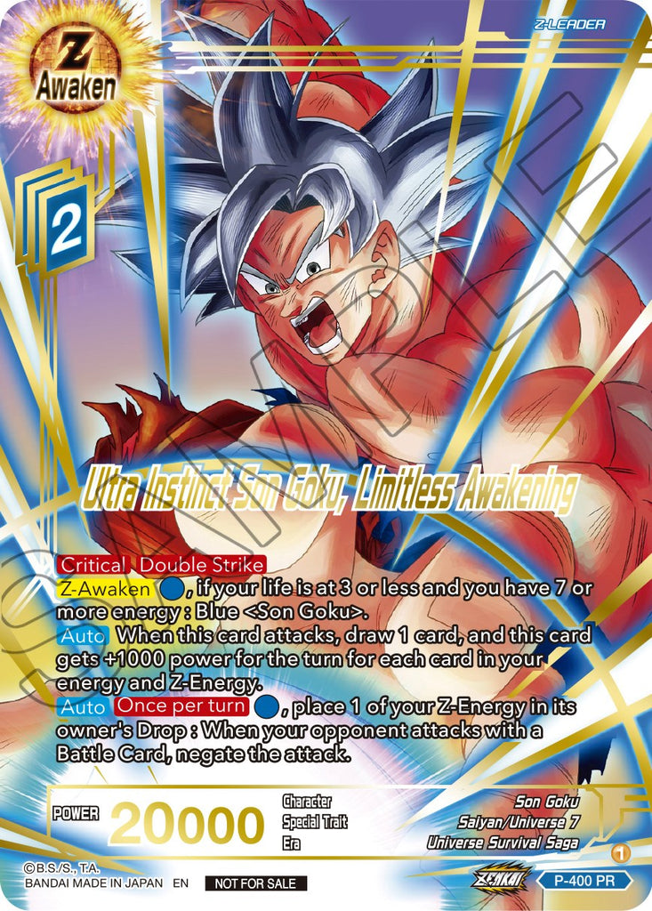 Ultra Instinct Son Goku, Limitless Awakening (Gold-Stamped) (P-400) [P Ultra Instinct Son Goku, Limitless Awakening (Gold-Stamped) (P-400) [P