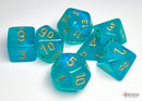 Chessex Borealis Teal/Gold Polyhedral Dice