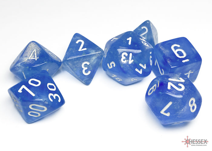 Chessex Borealis Sky Blue/White Polyhedral Dice