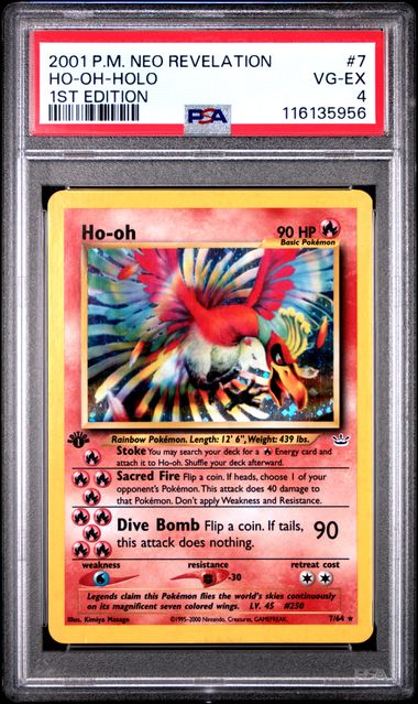 Ho-oh - Holo 7/64 Neo Revelations 1st Edition PSA 4 116135956