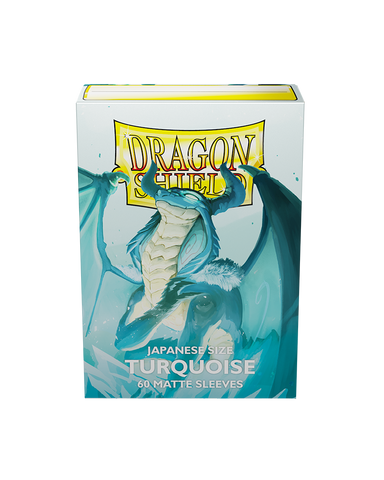 Dragon Shield: Japanese Size 60ct Sleeves - Turquoise (Matte)