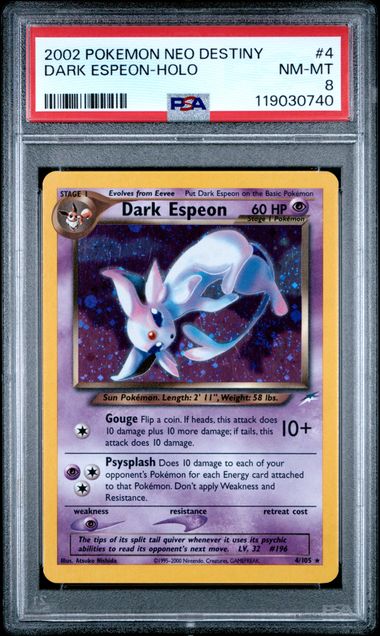 Dark Espeon - Holo 4/105 Neo Destiny PSA 8 119030740