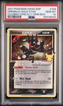 Greninja Gold Star SWSH144 Celebrations ETB Promo PSA 10 80038040