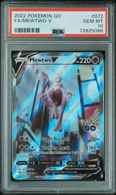 Mewtwo V 072/078 Pokemon Go PSA 10 72825086