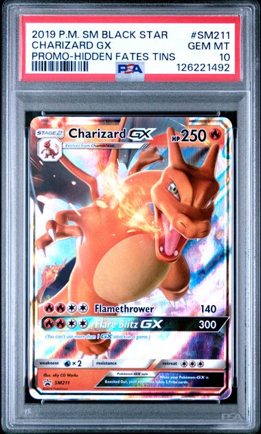 Charizard GX (SM211) Black Star Promo PSA 10 126221492