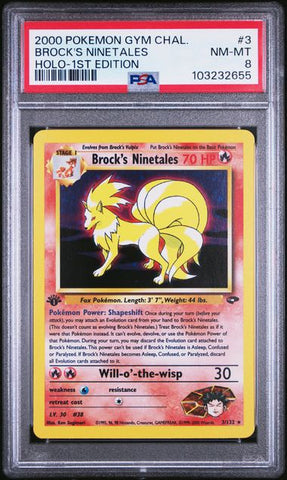 Brock's Ninetales - Holo 3/132 Gym Challenge 1st Edition PSA 8 103232655