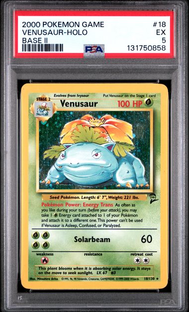 Venusaur 18/130 Base Set 2 PSA 5 131750858