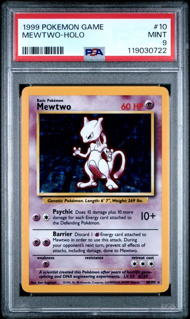 Mewtwo - Holo 10/102 Base Set PSA 9 119030722