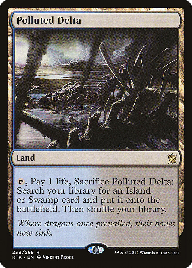 MtG Khans of Tarkir Rare Polluted Delta #239 MtG Khans of Tarkir Rare Polluted Delta #239