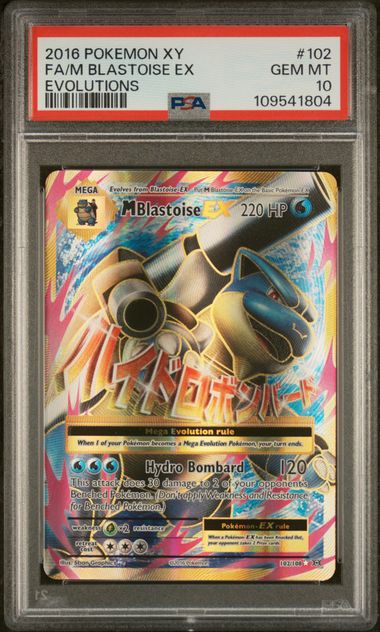 M Blastoise EX 102/108 Evolutions PSA 10 109541804