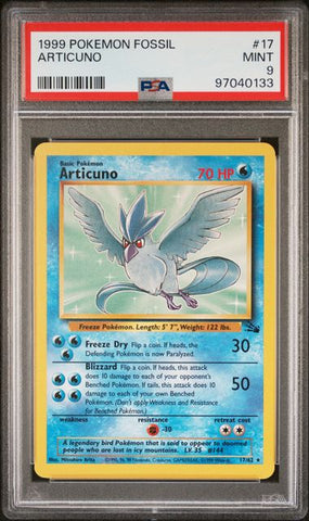 Articuno 17/62 Fossil PSA 9 97040133