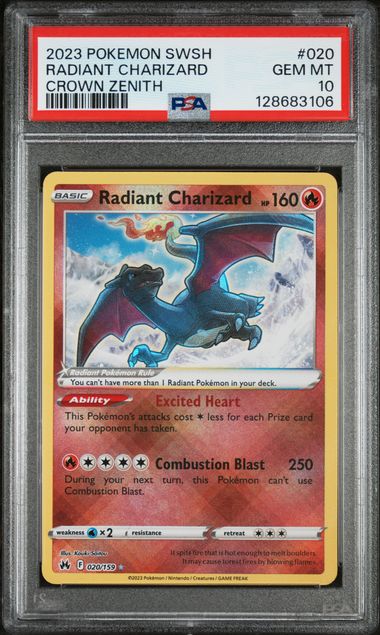 Radiant Charizard 020/159 Crown Zenith PSA 10 128683106