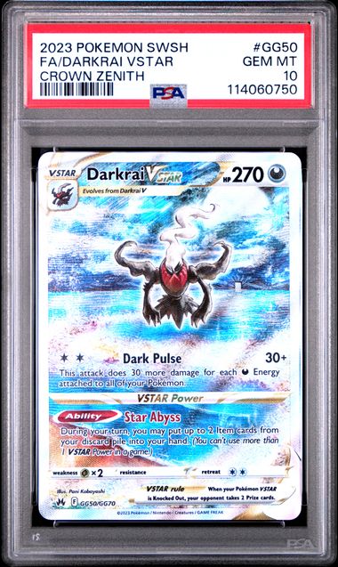 Darkrai VSTAR GG50/GG70 Crown Zenith PSA 10 114060750