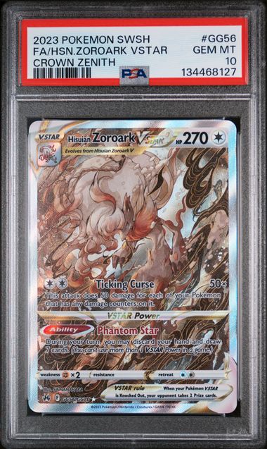 Hisuian Zoroark VSTAR GG56/GG70 Crown Zenith PSA 10 134468127