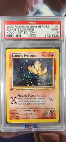 Blaine's Moltres 1/132 Gym Heroes 1st Edition PSA 9 27378536