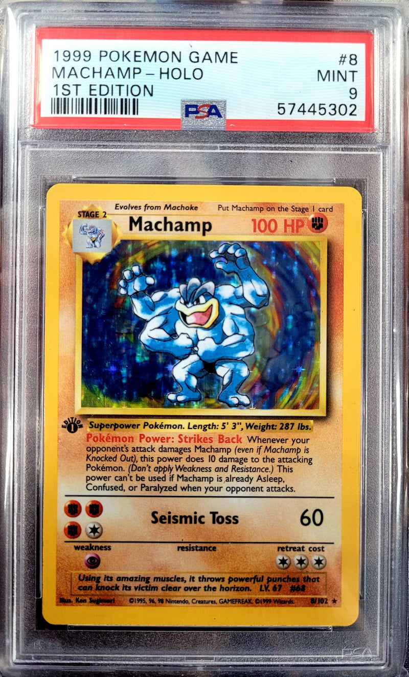 Machamp 8/102 Base Set 1st Edition PSA 9 57445302