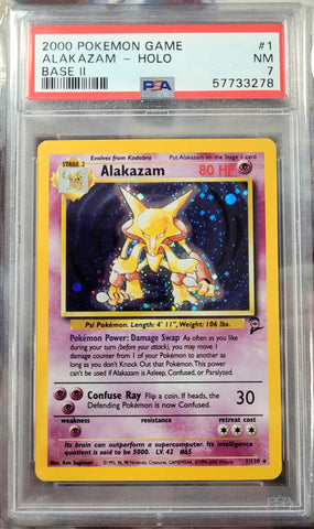 Alakazam 1/130 Base Set 2 PSA 7 57733278