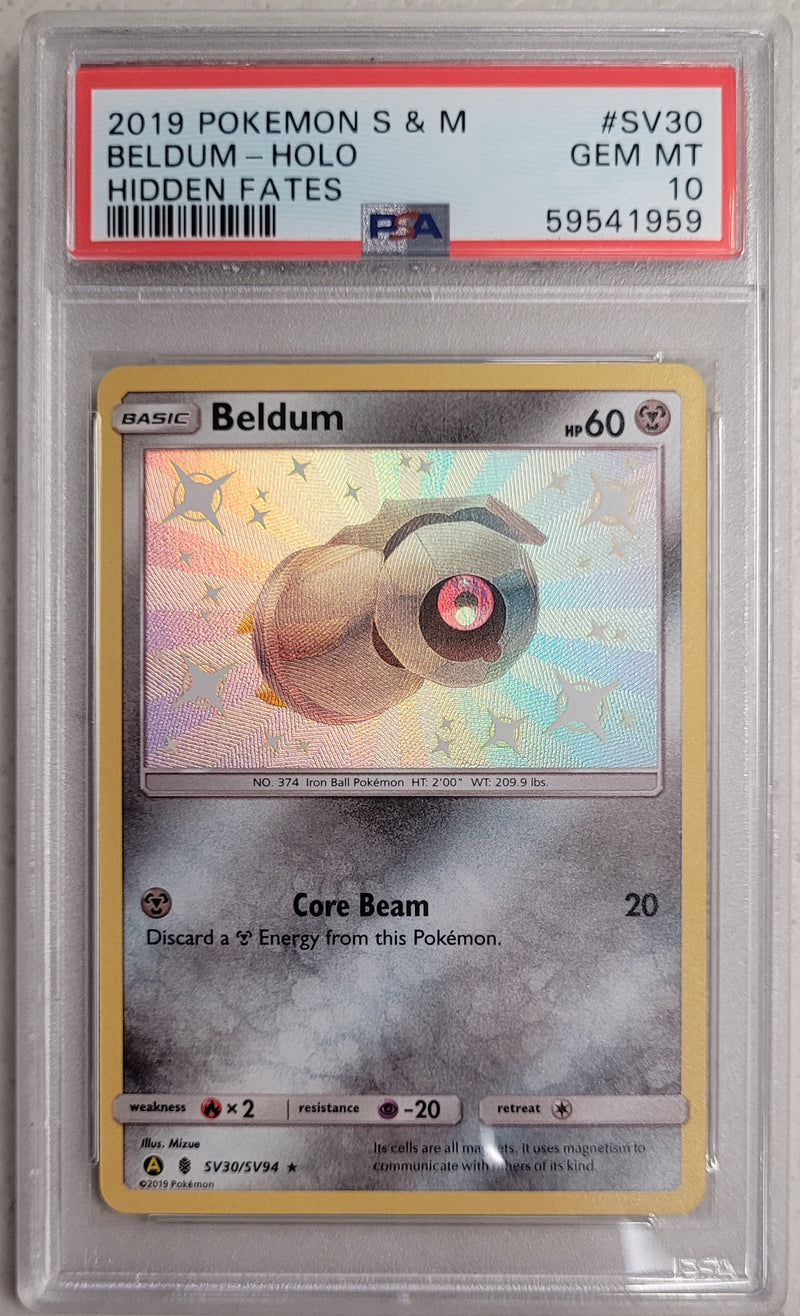 Beldum SV30/SV94 Hidden Fates PSA 10 59541959