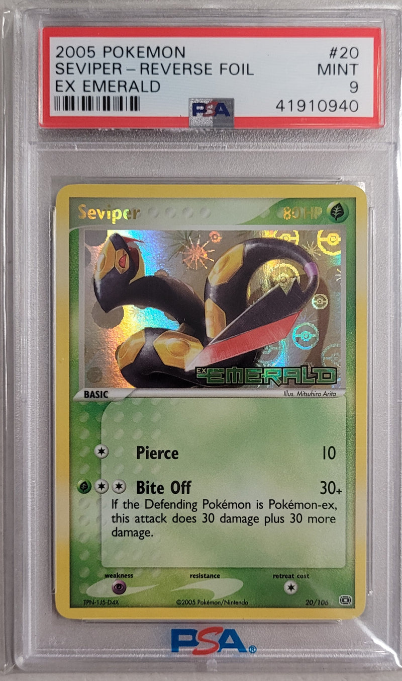 Seviper - Rev. Holo 20/106 EX: Emerald PSA 9 41910940