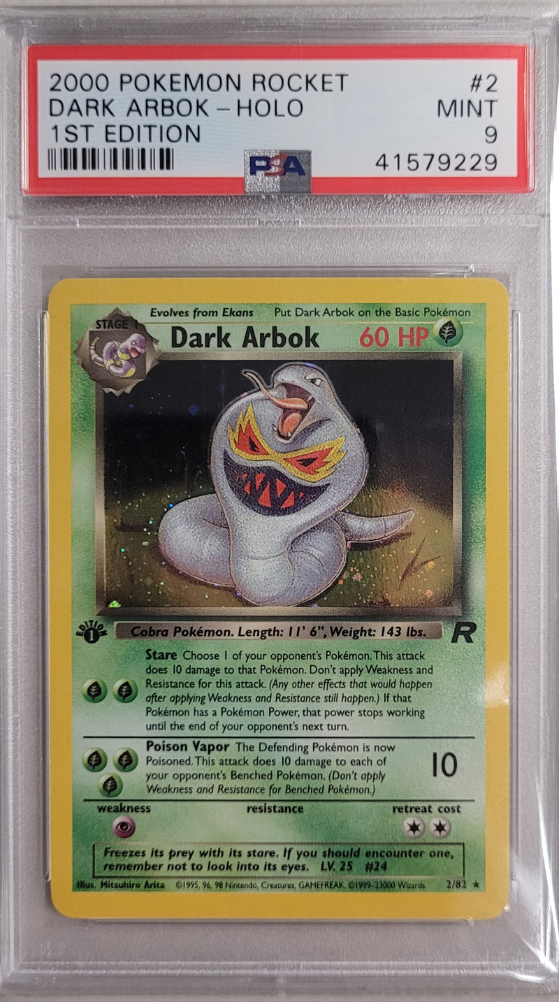 Dark Arbok - Holo 2/82 Team Rocket 1st Ed. PSA 9 41579229