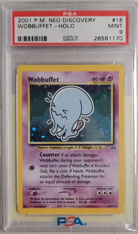 Wobbuffet - Holo 16/75 Neo Discovery PSA 9 26581170