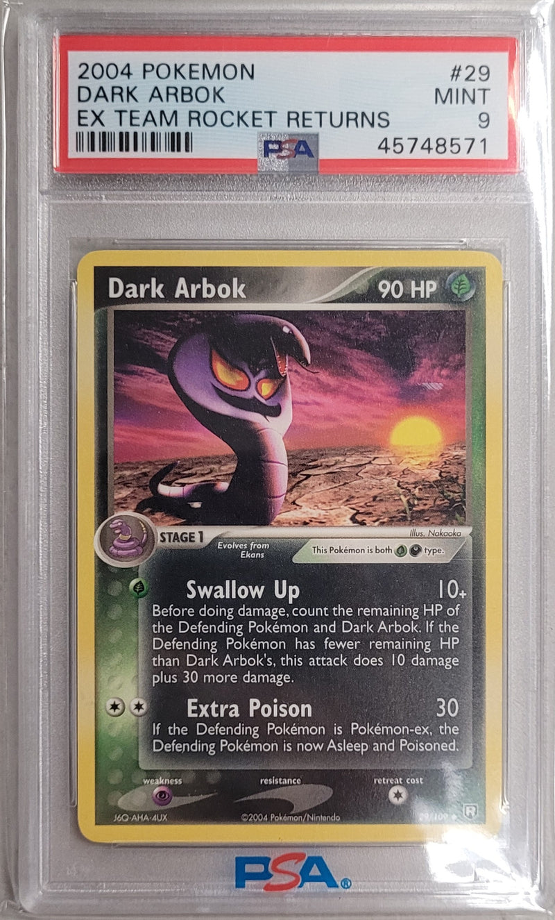 Dark Arbok 29/109 EX: Team Rocket Returns PSA 9 45748571