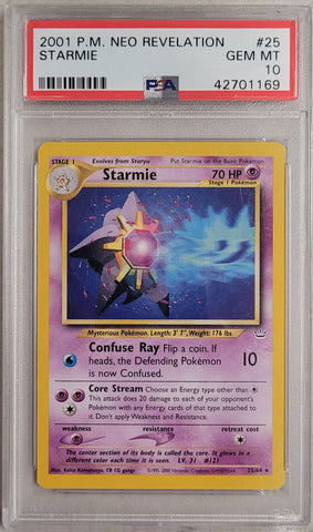 Starmie 25/64 Neo Revelation PSA 10 42701169