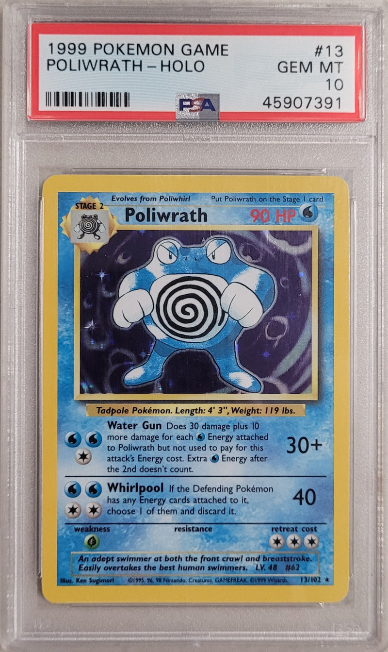 Poliwrath - Holo 13/102 Base Set PSA 10 45907391