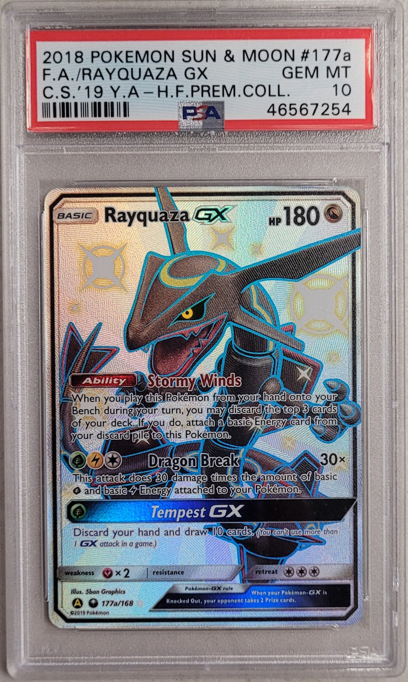 Rayquaza GX 177a/168 Hidden Fates PSA 10 46567254