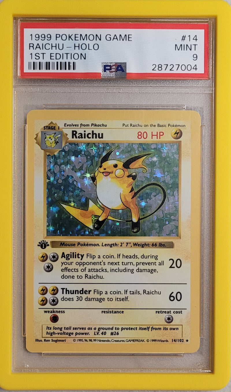 Raichu - Holo 14/102 Base Set 1st Edition PSA 9 28727004
