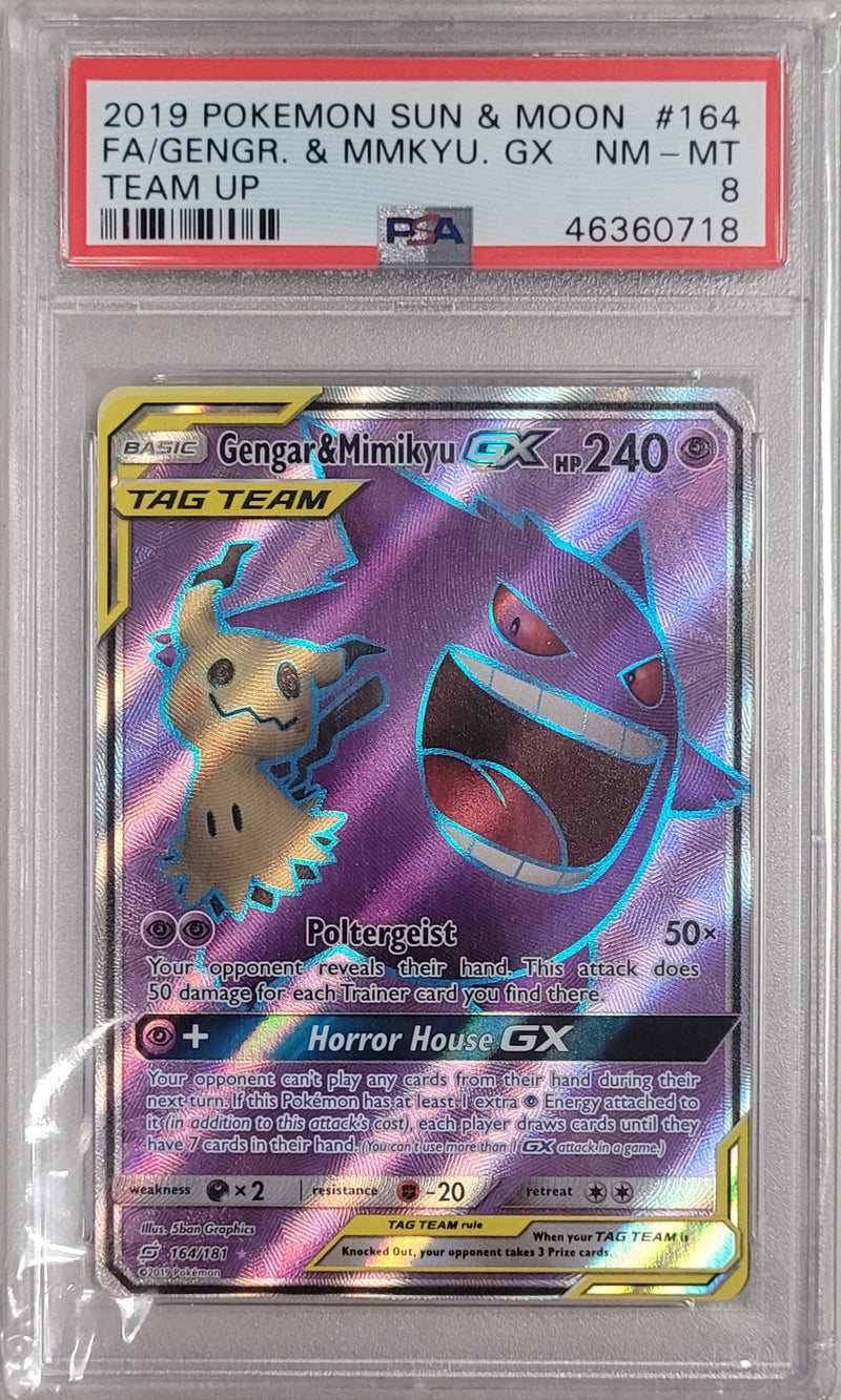 Gengar & Mimikyu GX 164/181 Team Up PSA 8 46360718