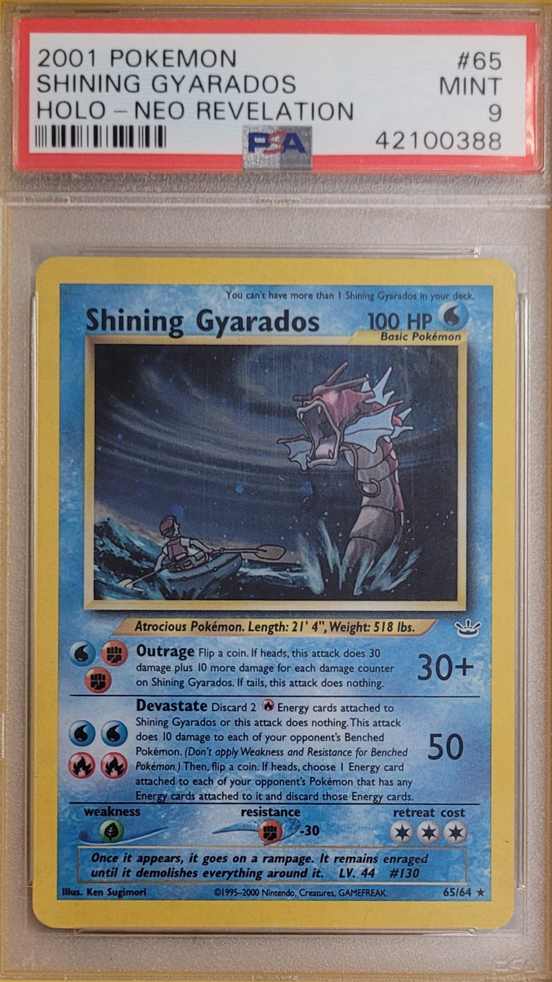 Shining Gyarados 65/64 Neo Genesis PSA 9 42100388