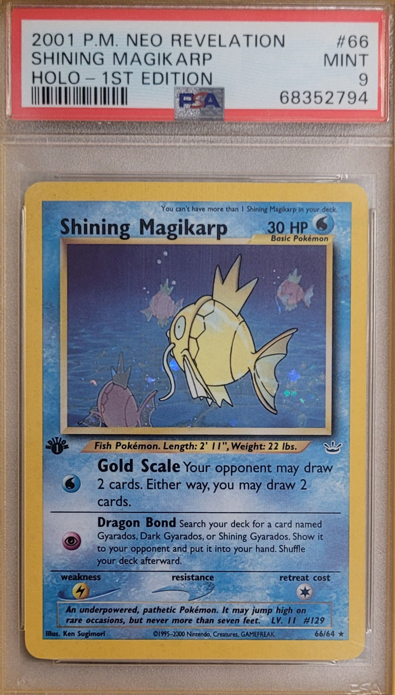 Shining Magikarp 66/64 Neo Revelation 1srt Edition PSA 9 68352794