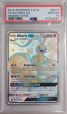 Altaria GX SV77/SV94 Hidden Fates PSA 10 61342587
