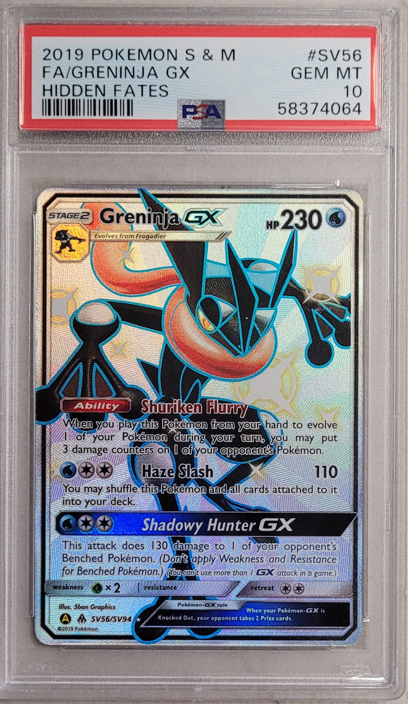 Greninja GX SV56/SV94 Hidden Fates PSA 10 58374064
