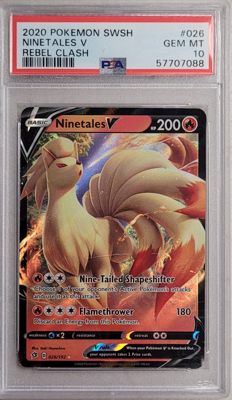Ninetales V 026/192 Rebel Clash PSA 10 57707088