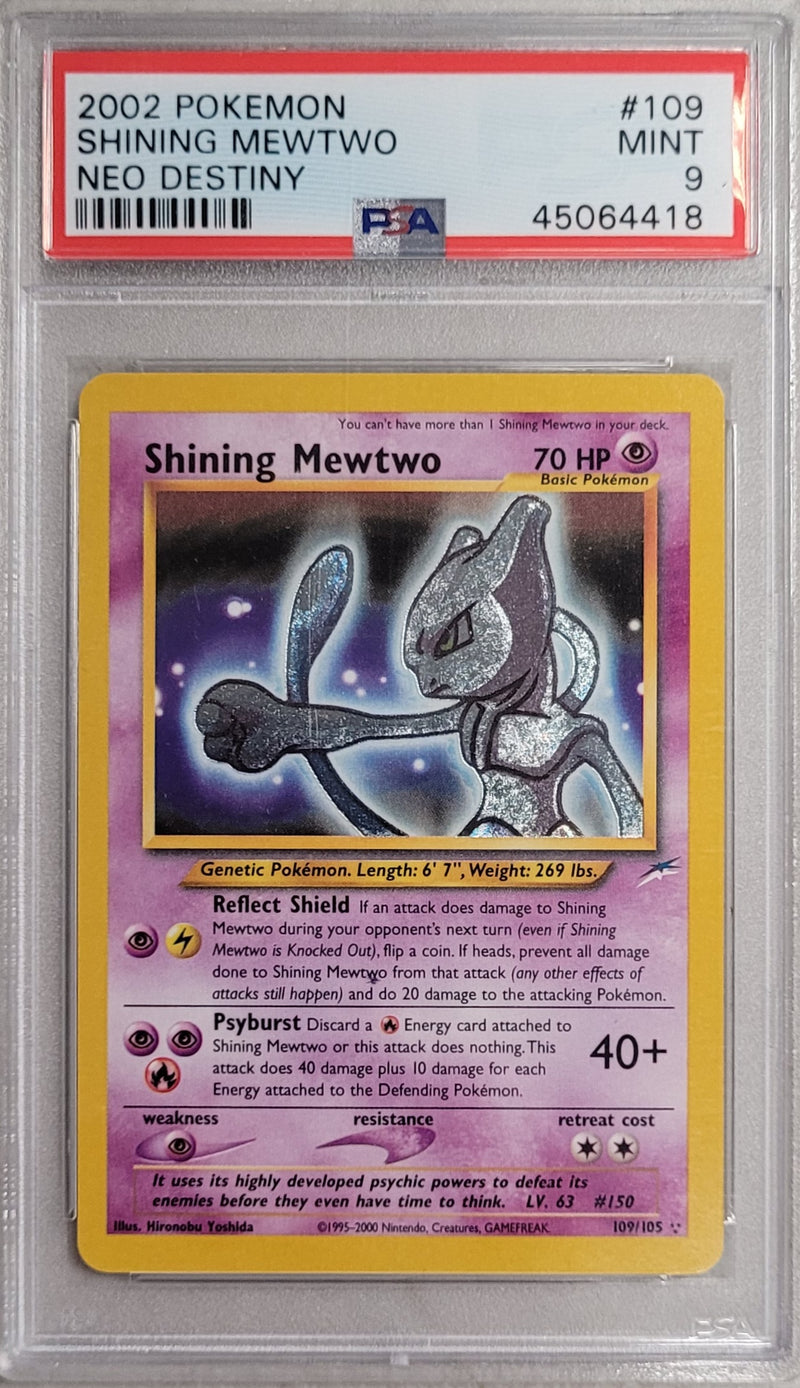 Shining Mewtwo 109/105 Neo Destiny PSA 9 45064418