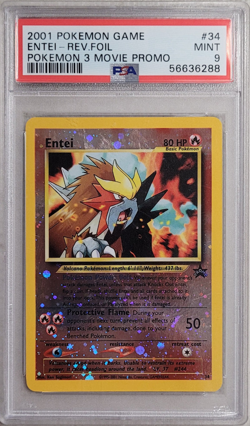 Entei - Rev. Holo (34) Movie Promo PSA 9 56636288