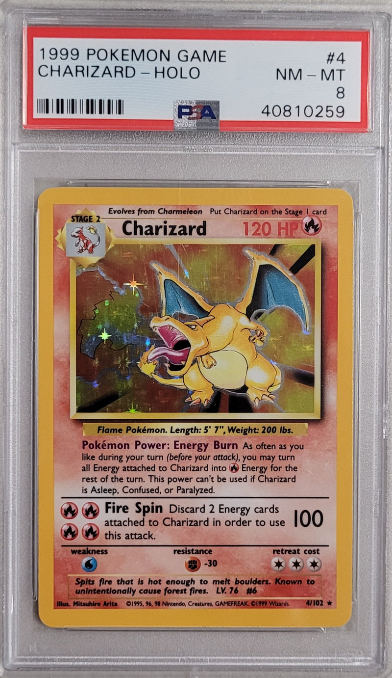 Charizard 4/102 Base Set Unlimited PSA 8 40810259