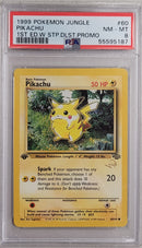 Pikachu 60/64 1st Edition W Stamp Promo PSA 8 55595187