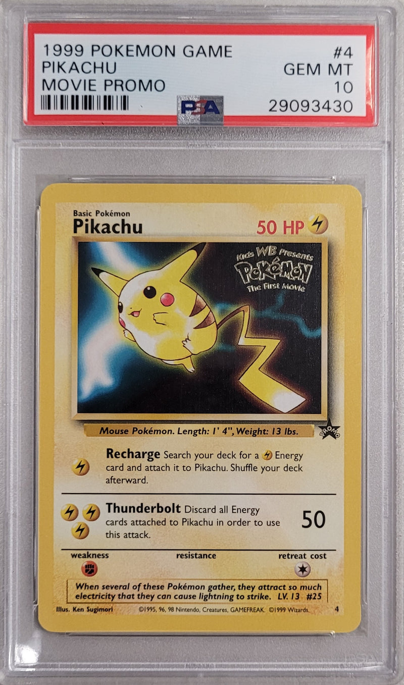Pikachu (4) Movie Promo PSA 10 29093430