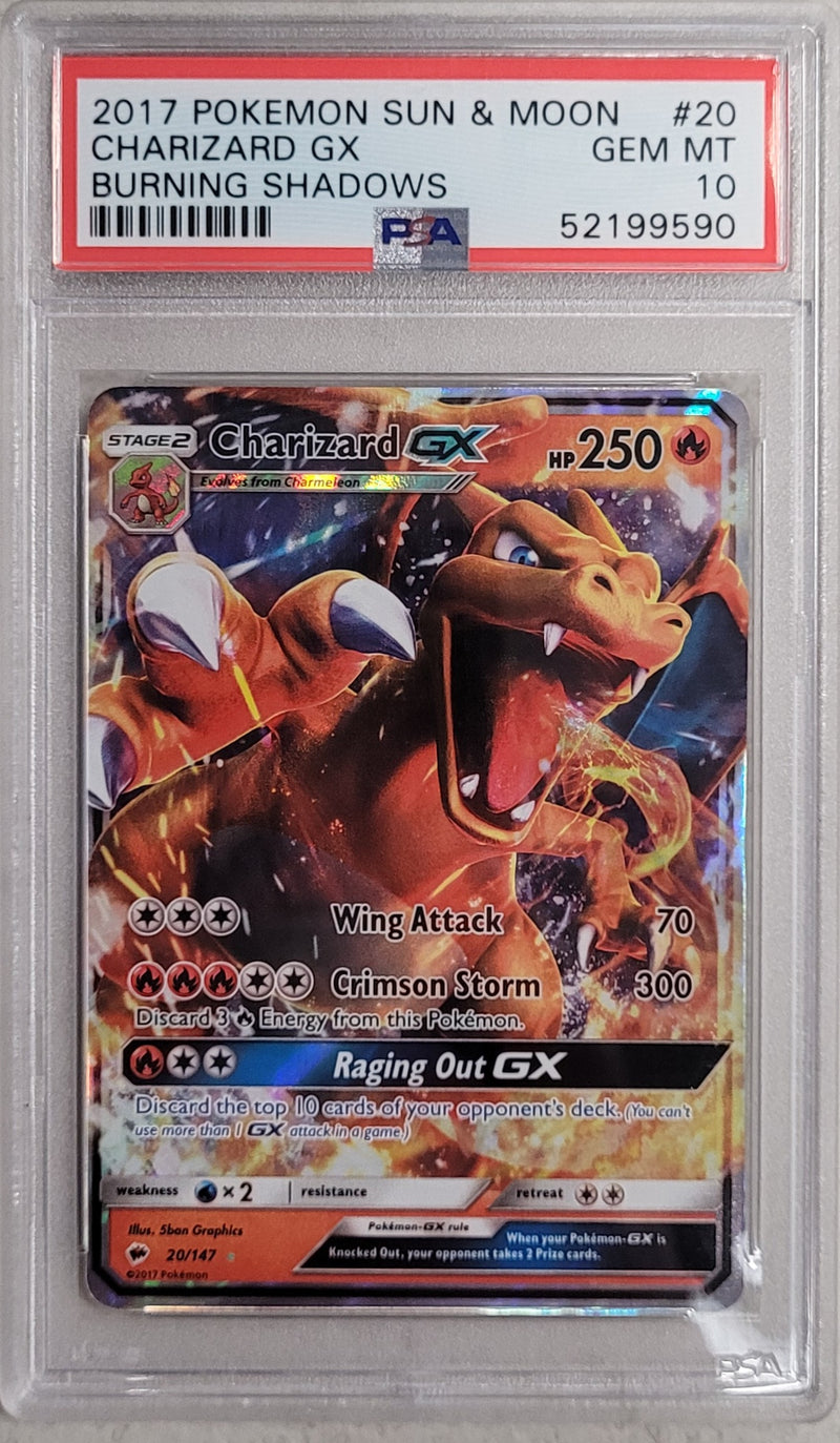 Charizard GX 20/147 Burning Shadows PSA 10 52199590