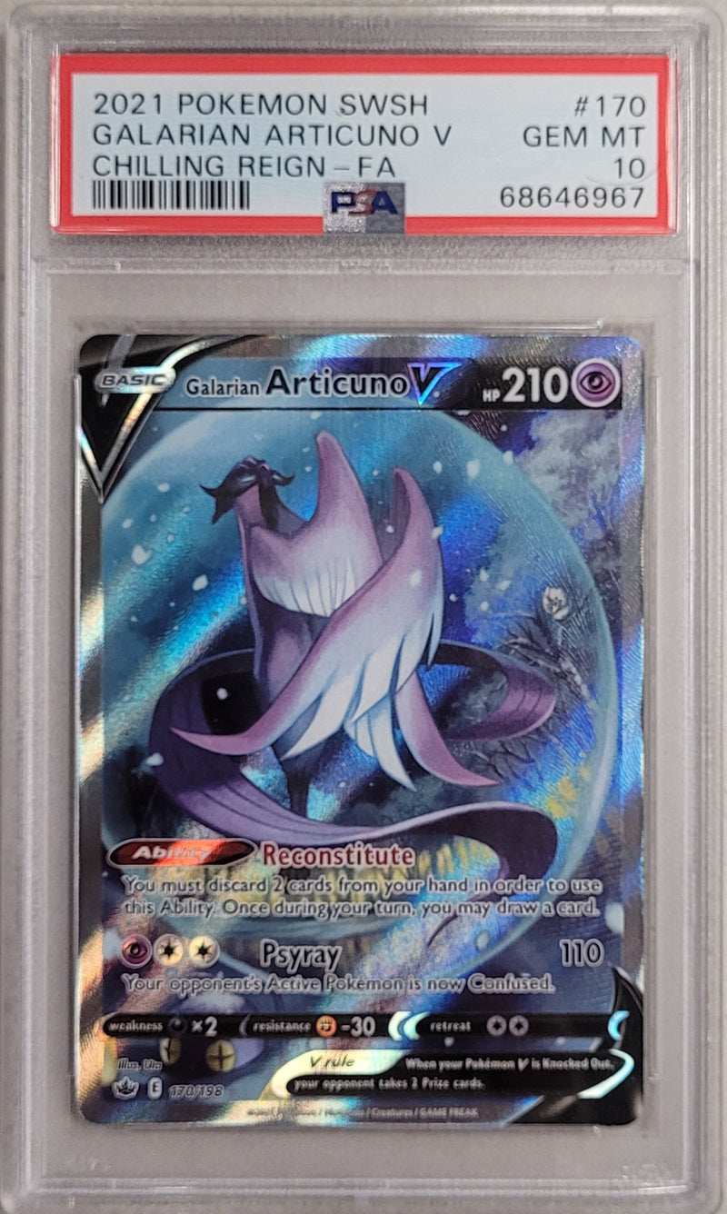 Galarian Articuno V 170/198 Chilling Reign PSA 10 68646967