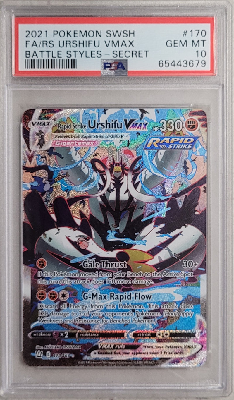 Rapid Strike Urshifu VMAX 170/163 Battle Styles PSA 10 65443679
