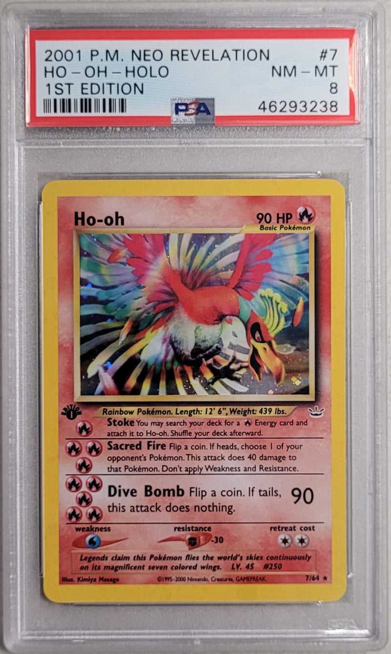 Ho-oh - Holo 7/64 Neo Revelation 1st Edition PSA 8 46293238