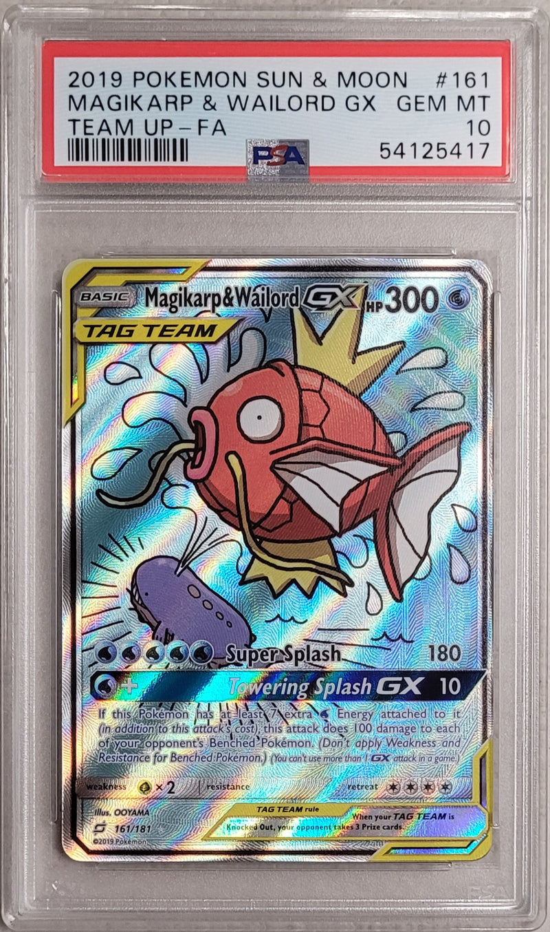 Magikarp & Wailord GX 161/181 Team Up PSA 10 54125417