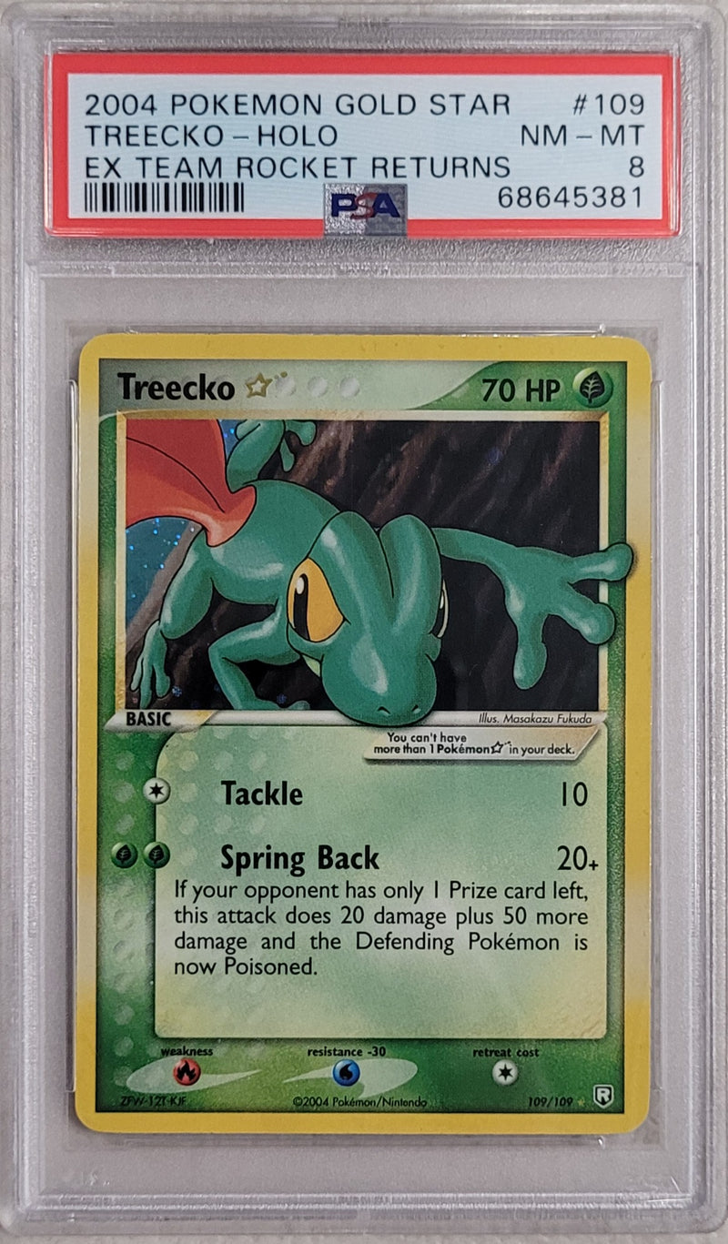 Treecko Gold Star 109/109 Team Rocket Returns PSA 8 68645381