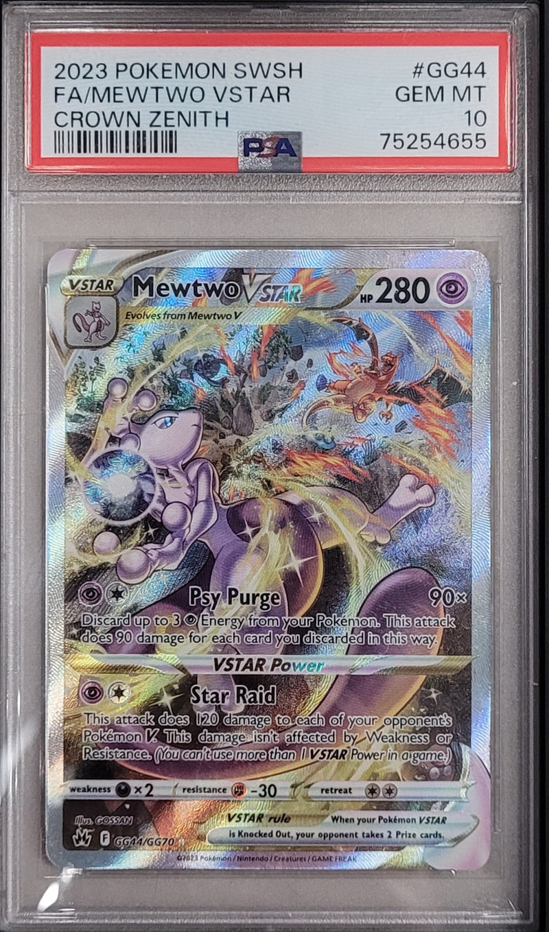 Mewtwo VSTAR GG44/GG70 Crown Zenith PSA 10 75254655